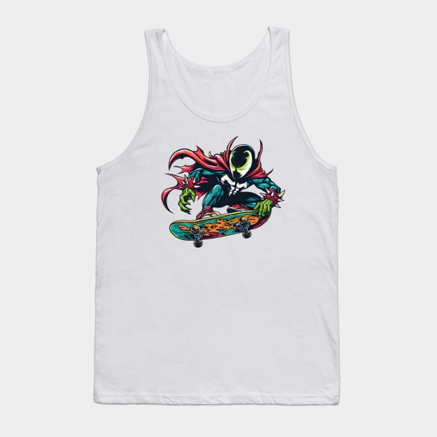 Revel in Rebellion: Whimsical Anti-Hero Skateboard Art Prints for an Edgy and Modern Ride! Tank Top by insaneLEDP